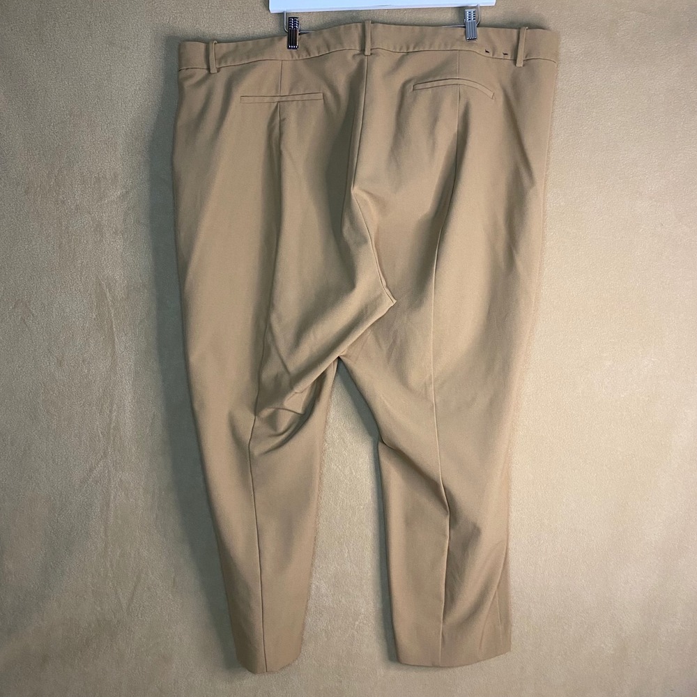 J Crew Ruby Crop Pant‎ Khaki Tan Straight Leg Women's Casual Comfort Size 24 EUC - Picture 2 of 8